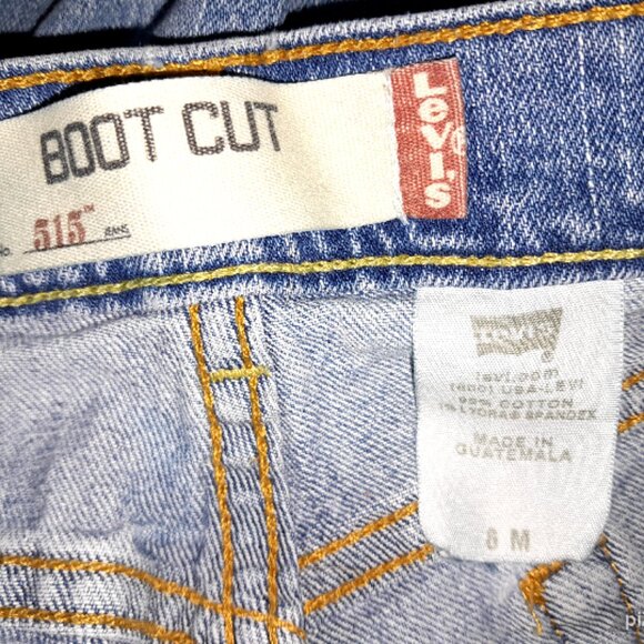 Levi's 515 Boot Cut Women's Size 8M Medium Wash Western Cotton Stretch Jeans - Picture 8 of 8